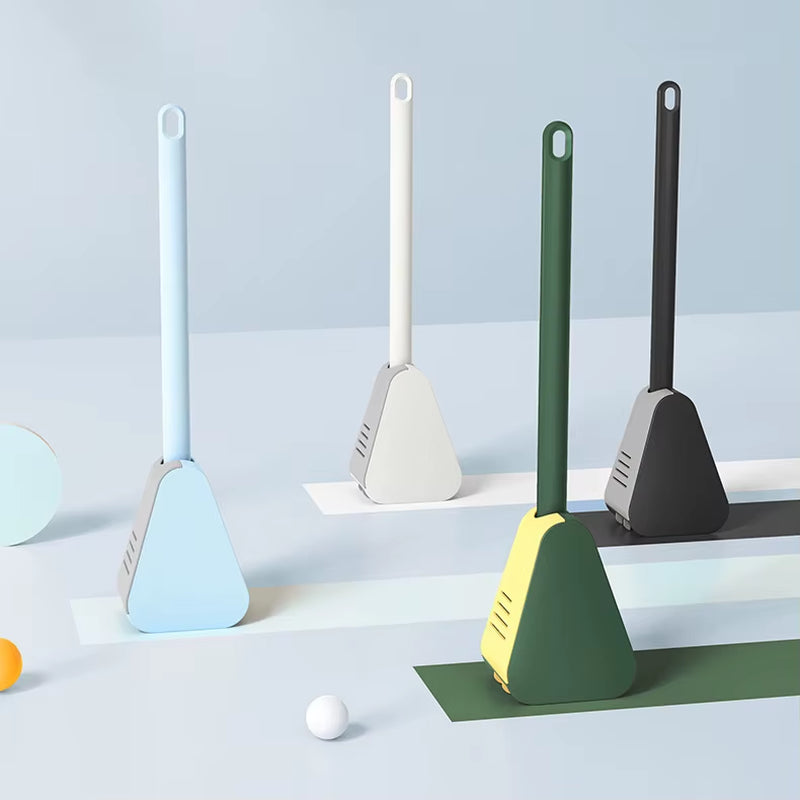 Silicone Golf Shape Toilet Brush with Holder Set Toilet Cleaner Brush Wall Mounted Toilet Brush and Drying Holder for Bathroom