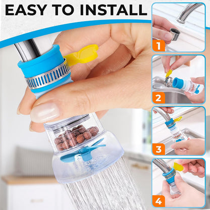 3 Pcs Faucet Filter, 360 Rotating Water Faucet Extenders for Sink