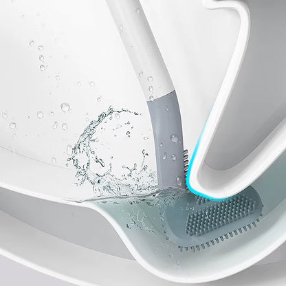 Silicone Golf Shape Toilet Brush with Holder Set Toilet Cleaner Brush Wall Mounted Toilet Brush and Drying Holder for Bathroom
